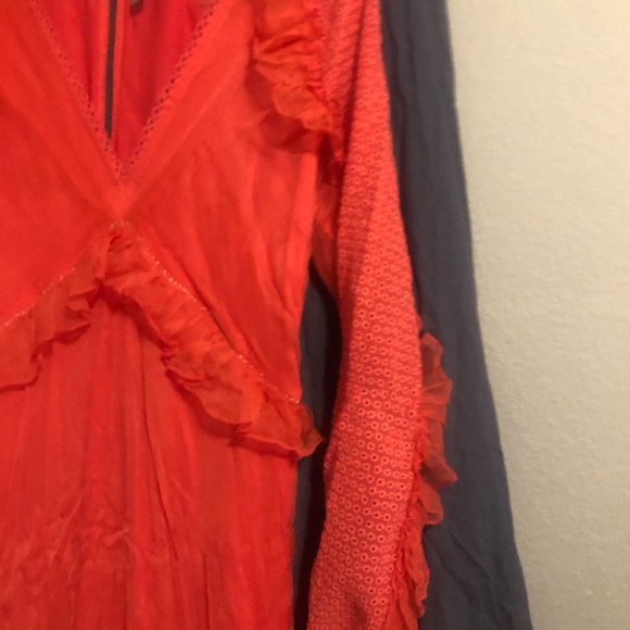 Red Anthropologie jumpsuit - Picture 4 of 4